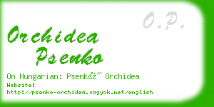orchidea psenko business card